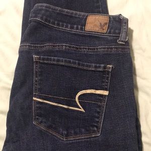 AE dark wash jeans 10 short skinny